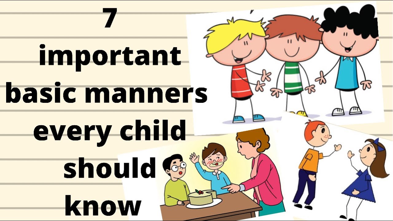 How to teach basic manners for kids | Basic manners for kids - YouTube