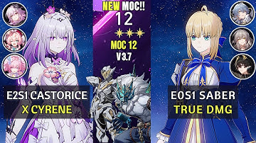 NEW Memory of Chaos Floor 12 (3 Stars) E2S1 Castorice & E0S1 Saber | Honkai Star Rail 3.7
