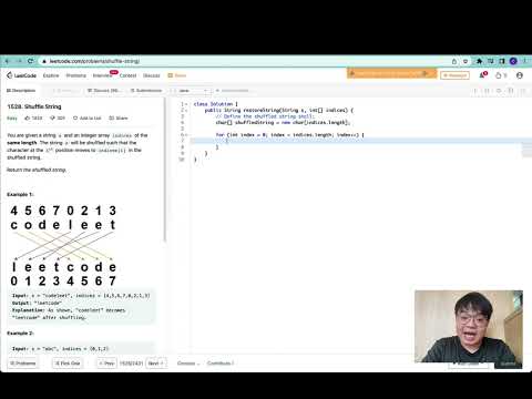 Leetcode in Java - Easy - Shuffled Strings - Linear Single Pointer