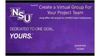 Using Office 365 Groups: Create a Virtual Group for Projects