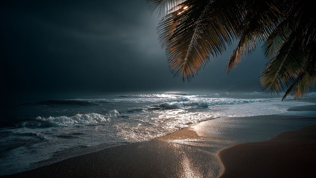 Dark Ocean Waves at Night — Continuous, Natural Sound for Deep Sleep (No Music • 8 Hours)