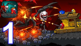 Choo Survival: Impostor Shoot - Gameplay Walkthrough Part 1 Among Us VS Spider Train Choo Choo screenshot 3