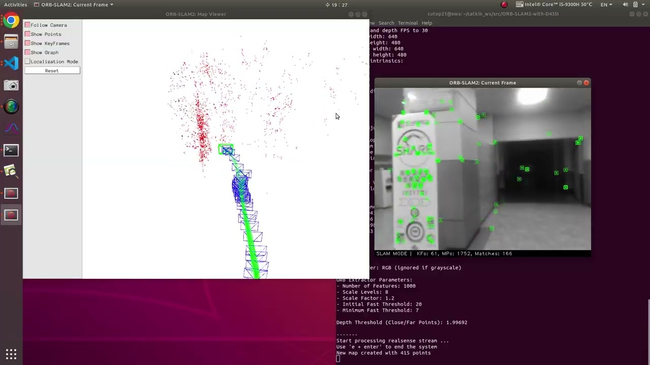 [Visual-SLAM] ORB-SLAM2 Live Demo @CSU
