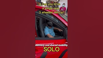 Can you drive a single seat 3 wheeled vehicle?                           #solo #evcars #3wheelscar