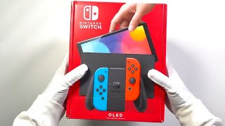 Unboxing | Nintendo Switch OLED Model w/ Neon Red & Neon Blue Joy-Con