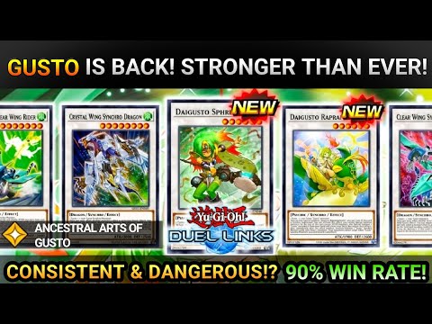 GUSTO Is BACK! STRONGER Than EVER! | Best Gusto Deck!? | 90% Win Rate! [ Yugioh Duel Links] - YouTube