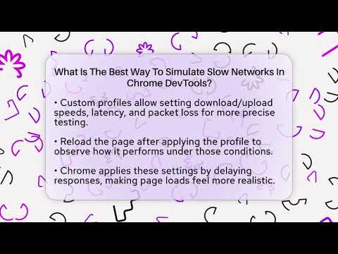 What Is The Best Way To Simulate Slow Networks In Chrome DevTools? - Learn To Troubleshoot