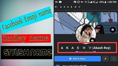 Facebook emoji name |Facebook smiley name | Facebook stylish name |how to create Facebook emoji name