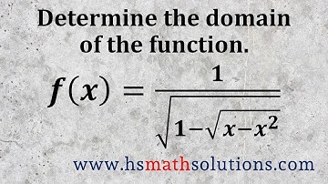 Finding the Domain of a Radical Function - Embedded Square Root in the Denominator (Example)