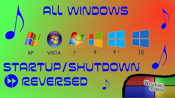 MICROSOFT WINDOWS ALL STARTUP AND SHUTDOWN SOUNDS REVERSED