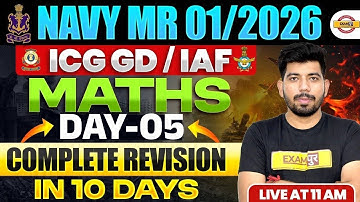 NAVY MR (01/2026) || MATHS || COMPLETE REVISION DAY-05 || BY AKASH SIR