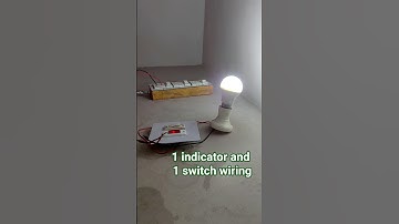 one indicator one switch wiring #connection #electrical #bulb #black #red#wire #indicator