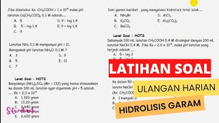 Latihan Soal Ulangan Harian (Hidrolisis Garam )  - Kimia