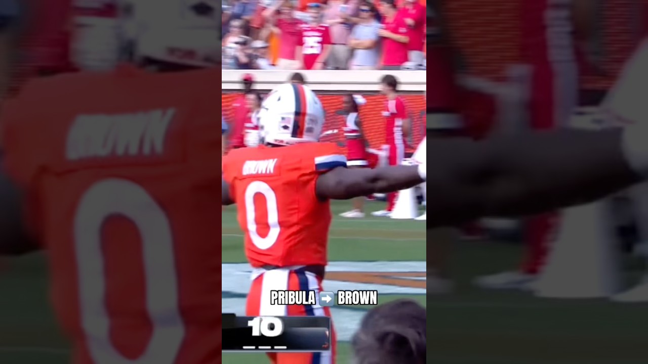 Xavier Brown with the 45 YD score for his 2nd TD of the day 😮‍💨 #uva #virginia #football #sports