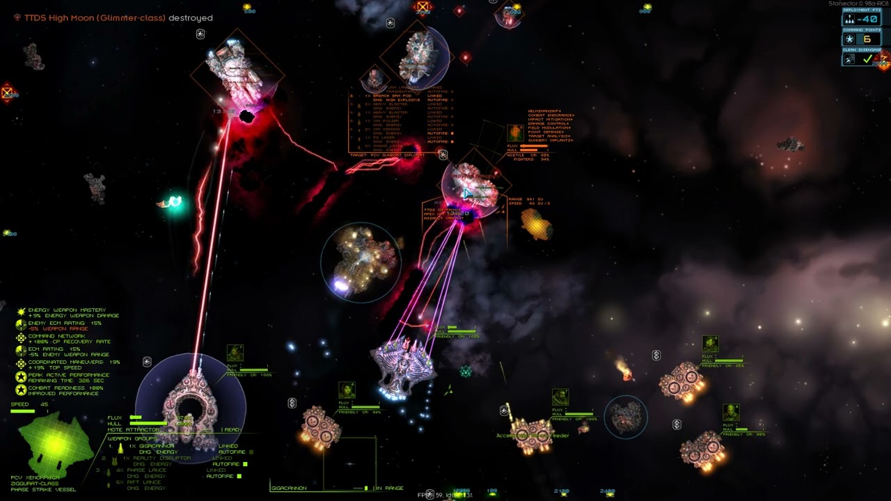 Omega Ziggurat/Grendel fleet vs +500% Easy XP Remnants