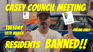 Casey council: Residents banned from meeting