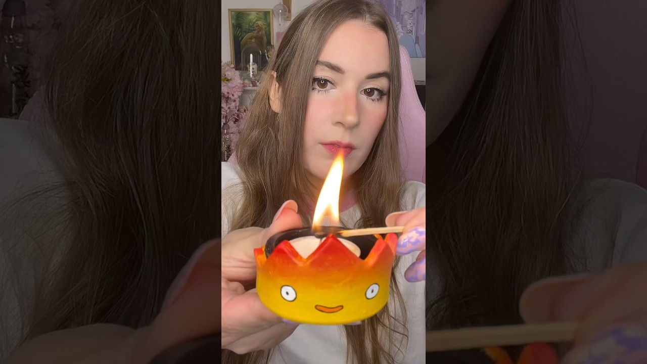 Bougeoir Calcifer pour comparer l’argile de Cultura et l’argile d’Action! 