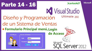 Sistema de Ventas en Visual Studio 2010 y SqlServer 2008(14-16) Formulario principal, login
