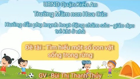 Tìm hiểu một số con vật sống trong rừng- 3-4 tuổi- BUI THUY-MN HOA CÚC
