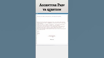 Accenture On campus coding questions 2023