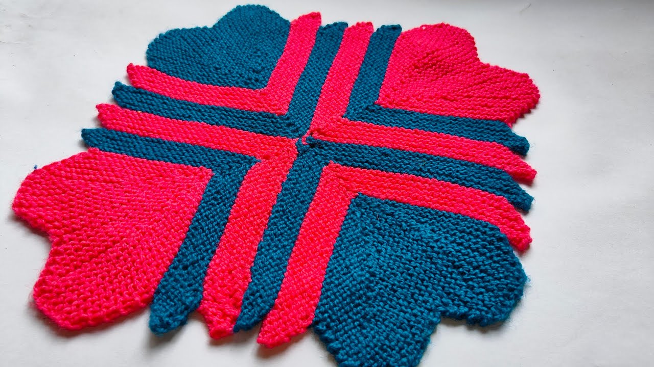 30 Phande Se Banaya Chokor Heart Shape Doormat, Paydan banane ka tarika