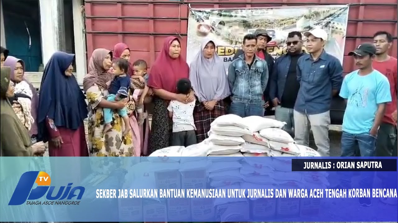 Sekber JAB Salurkan Bantuan Kemanusiaan Untuk Jurnalis dan Warga Aceh Tengah Korban Bencana
