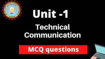 TC unit 1 mcq questions || Technical Communication aktu mcq questions || Smarty techno