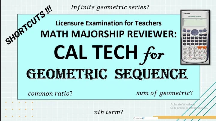 Math Majorship • CALCULATOR TECHNIQUE • GEOMETRIC SEQUENCE #learnthebasic