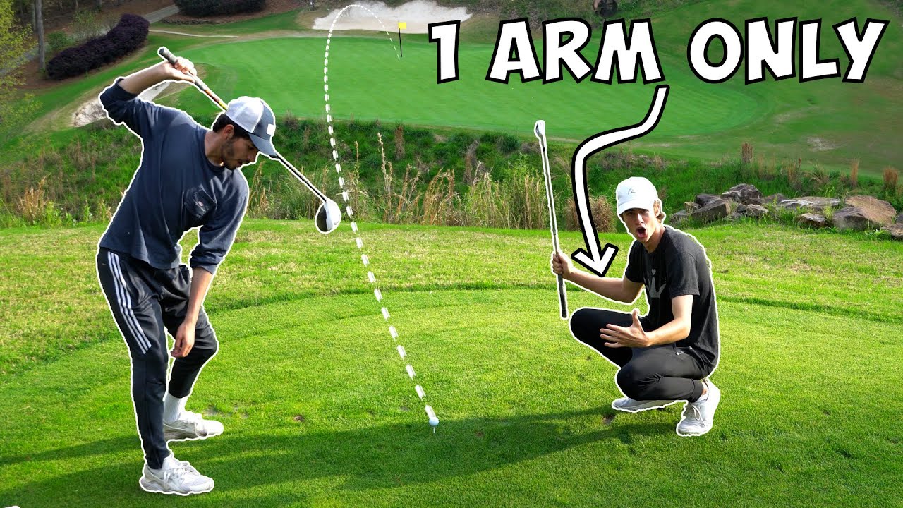 Golfing With Only 1 Arm Challenge YouTube