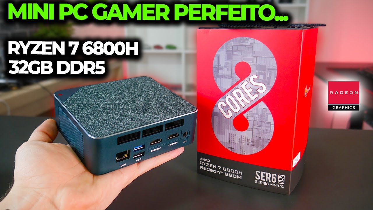 MINI PC RYZEN 7 6800H, 32GB DDR5 E PLACA DE VÍDEO INTEGRADA