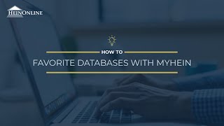 How To Favorite Databases with MyHein