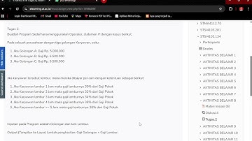 Tugas 2 - Algoritma dan Pemograman Hitung jumlah pengahasilan karyawan dengan statemen IF