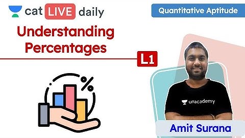 CAT: Understanding Percentages - L 1 | Quantitative Reasoning | Unacademy CAT | Amit Surana