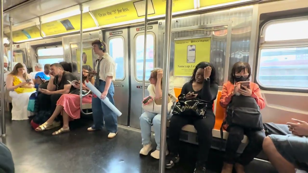 R68 Q Local Train Ride From 42nd Street to Atlantic Avenue-Barclays Center