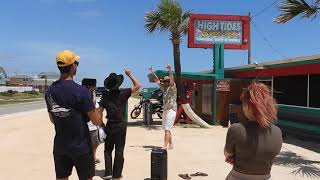 Brian Kelley shooting "Florida Boy Forever" music video at High Tides at Snack Jack