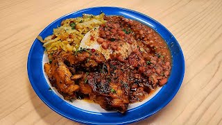 Red Beans and Rice with Stewed Chicken | Comfort Foods