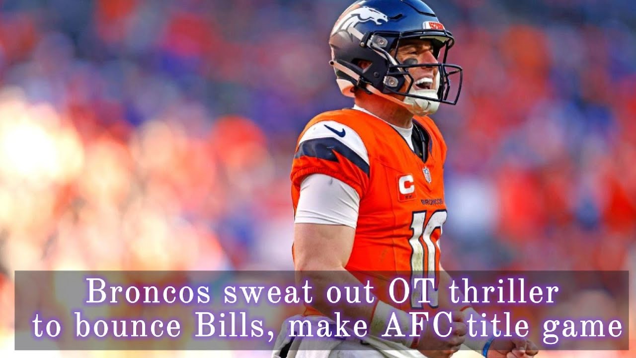 Ja'Quan McMillian intercepted Josh Allen's deep throw in overtime,  AFC championship