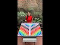 Fun game solving color ball puzzle in real life
