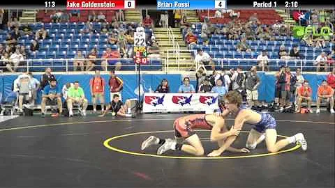 Junior 113 - Jake Goldenstein (Kansas) vs. Brian R...