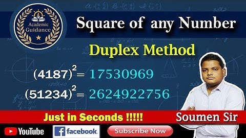 Duplex method of squaring | Square calculation using duplex method | Square of any number in seconds