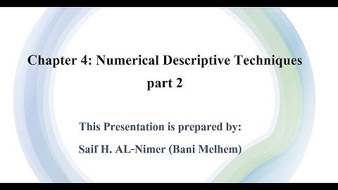 CH 4 part 2 Measures of Variability شرح