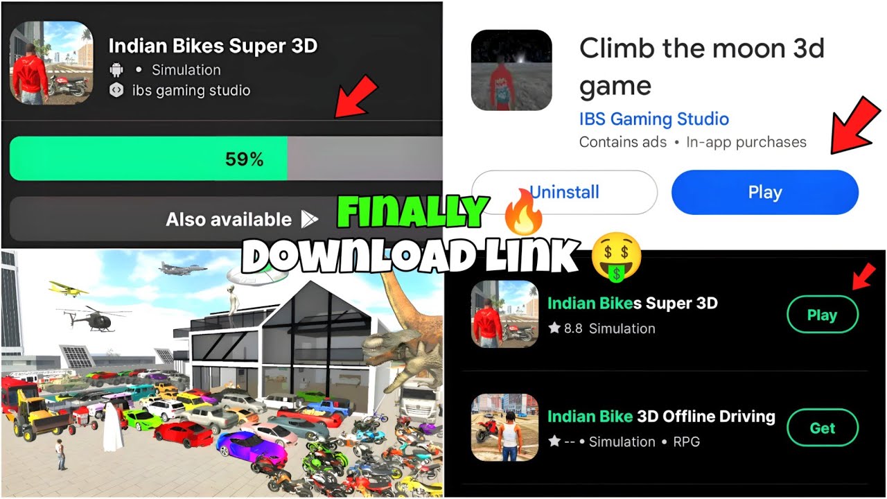 Indian Bikes Super 3D Download Kaise Karen | How to download Indian bike super 3d | 100% Download