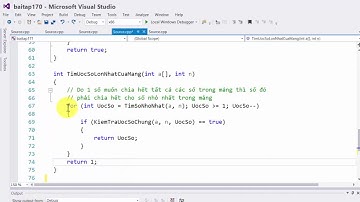 KTLT Bài 171: Cho mảng 1 chiều. tìm ước chung lớn nhất của tất cả các phần tử trong mảng