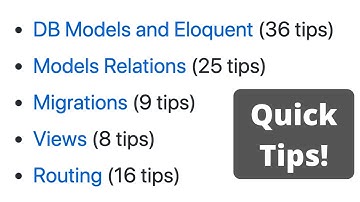152 Laravel Tips About Everything