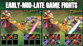 JAX vs MASTER YI EARLY-MID-LATE GAME FIGHTS & Jax Montage!