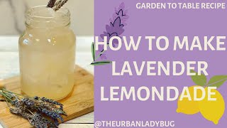 How To Make Lavender Lemonade Garden To Table The Urban Lady Bug