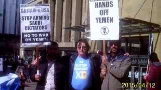 Scottish Resistance at the steps with Anti War Protesters