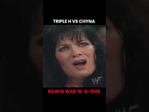 Triple H Vs Chyna Match In Raw Is War 16 8 1999 Wwe Wwewrestler 