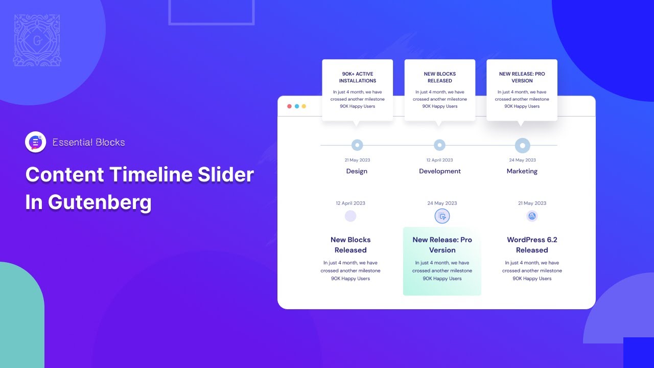 How To Add A Timeline Slider Block In Gutenberg? YouTube