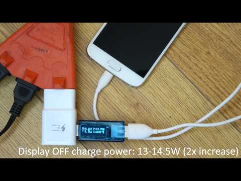 Using a phone while it charges can throttle charging speed substantially